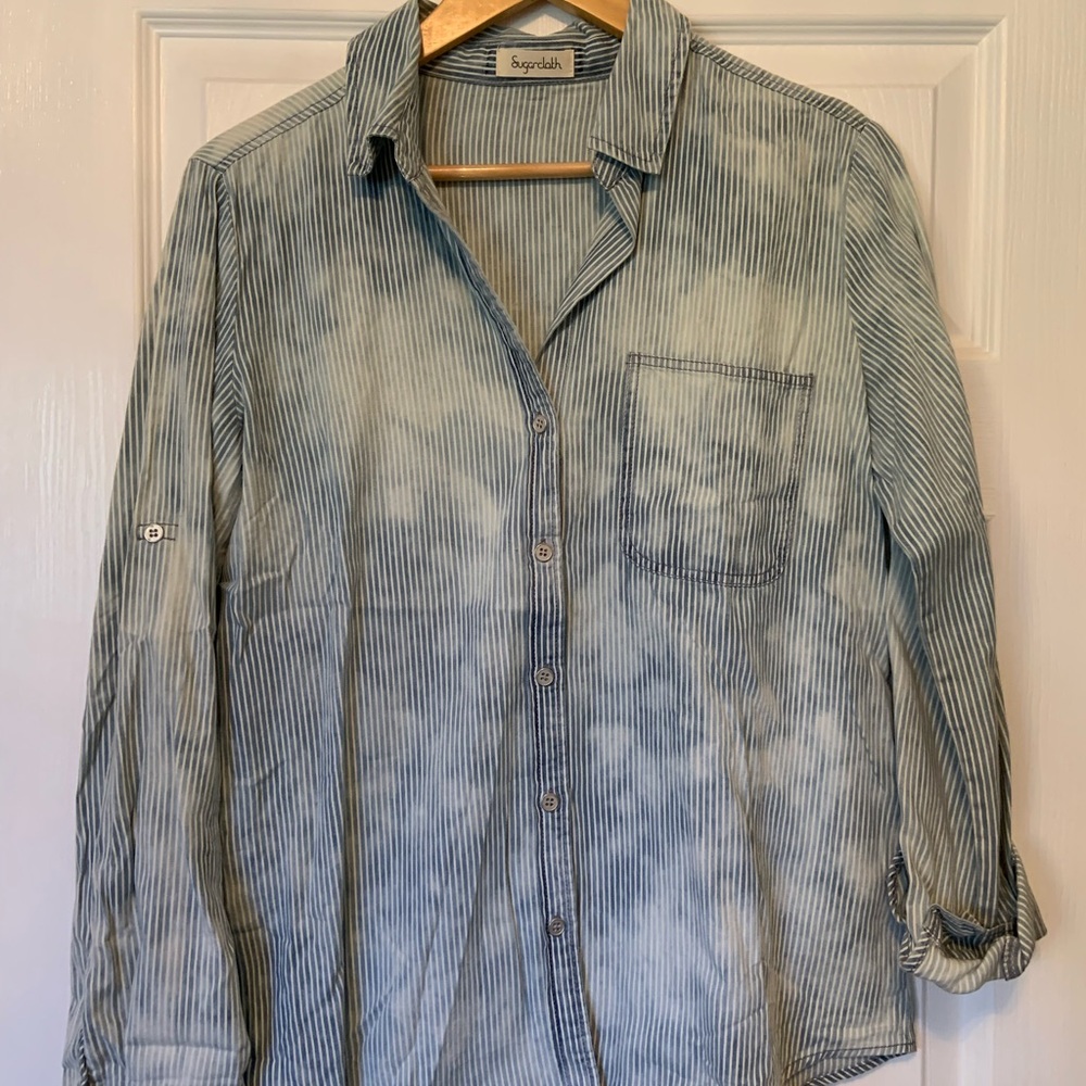 Striped Button-Up Shirt